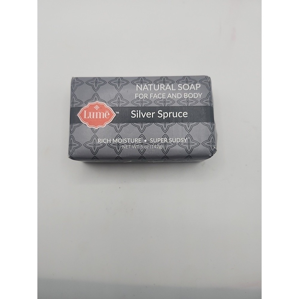 Lume SILVER SPRUCE Full Size All-Natural Bar Soap DISCONTINUED Scent 5oz